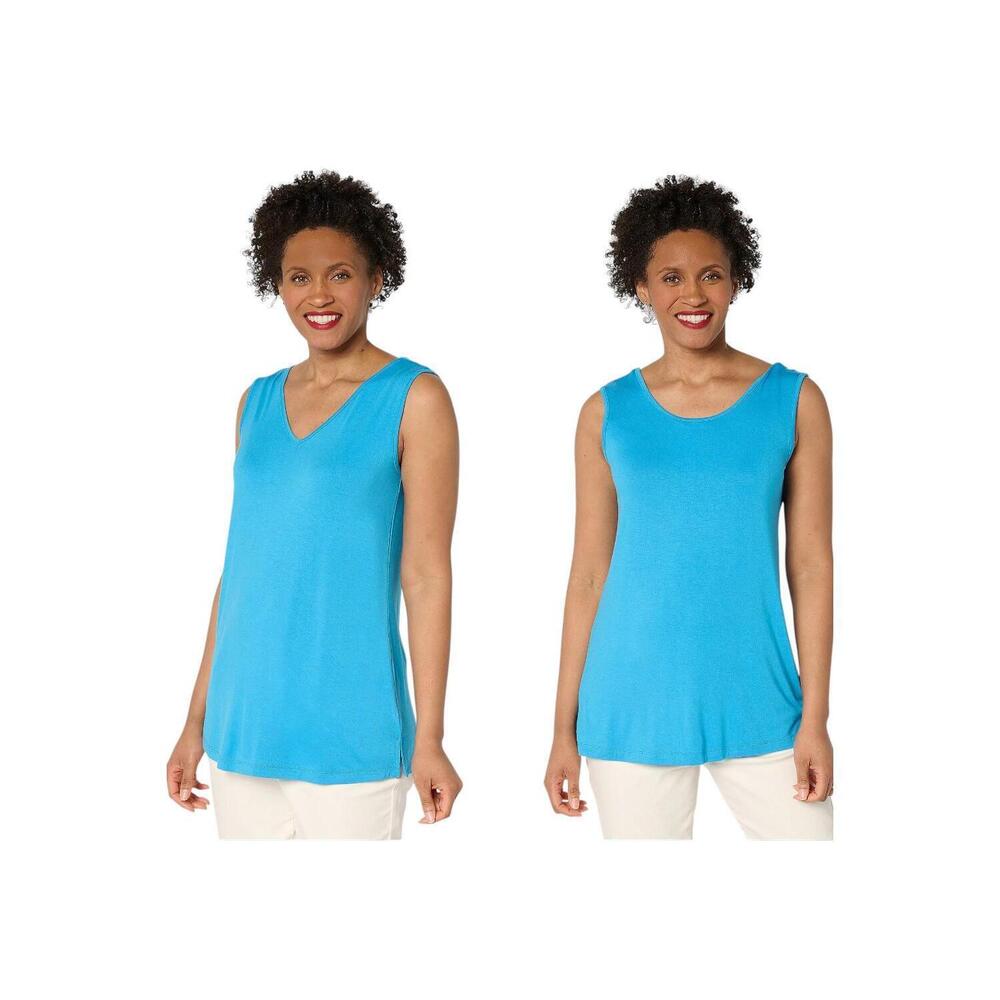 Brandis Dress Out Loud Reversible Tank Top Water Blue - Regular